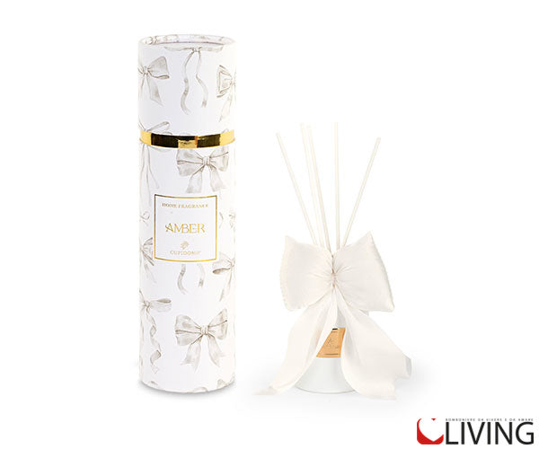 bomboniera diffusore fiocco chiffon bianco