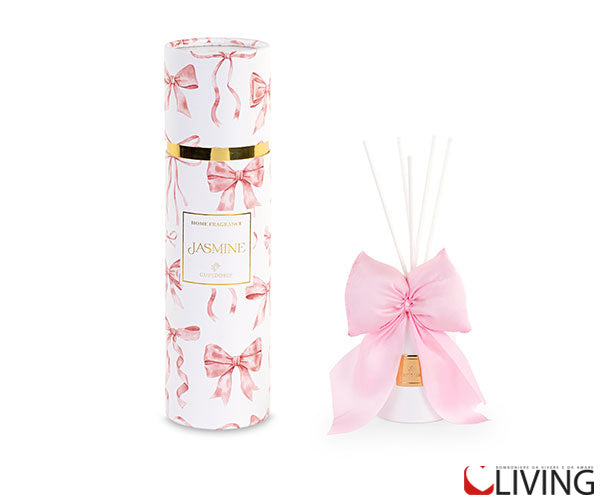 bomboniera diffusore fiocco chiffon rosa
