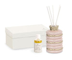 Bomboniera tema Macarons profumatore rosa e avorio