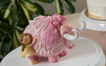 Bomboniera salvadanaio Mammuth con bimba rosa