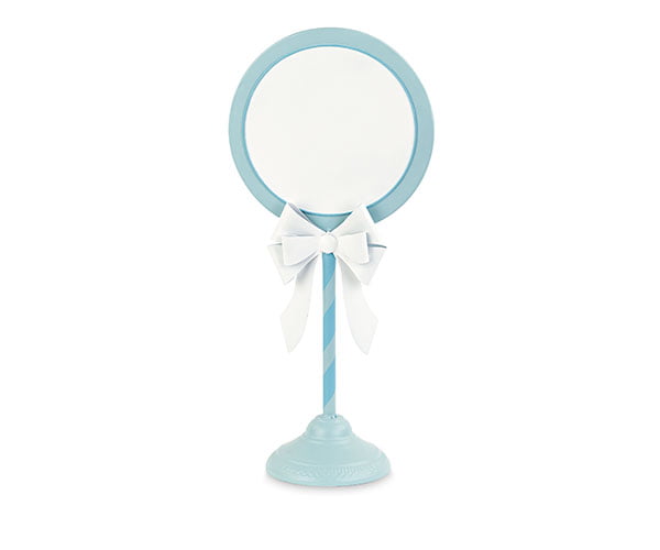 Addobbo tema Candy Stick  display azzurro da tavolo