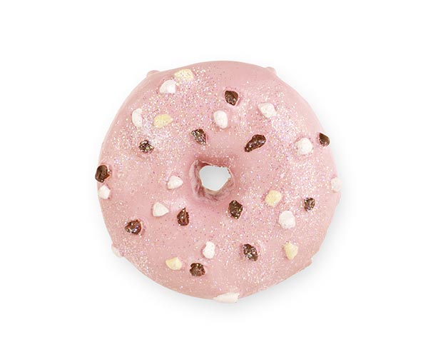 Donut glitter rosa con magnete