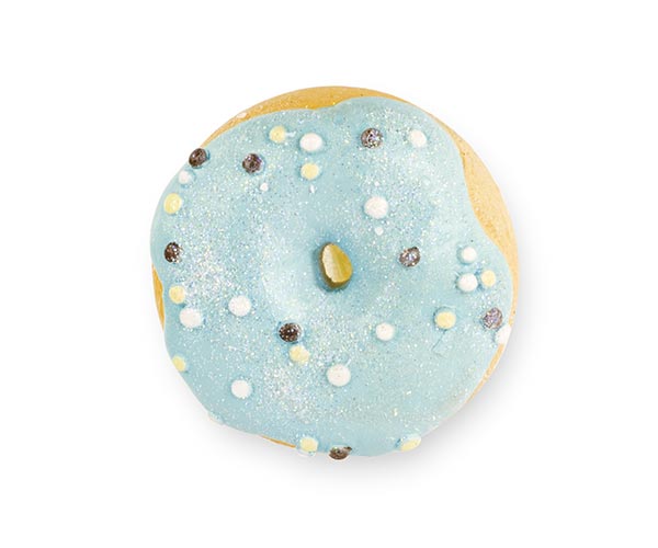 Donut glitter verde menta con magnete