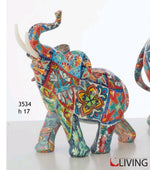 bomboniera elefante in resina multicolor