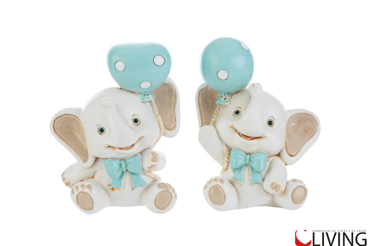 bomboniera elefante palloncino resina rosa