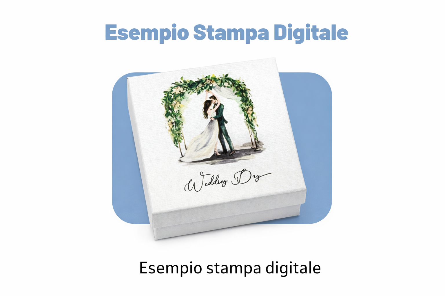 bomboniera scatola personalizzabile rigida 6x6x3
