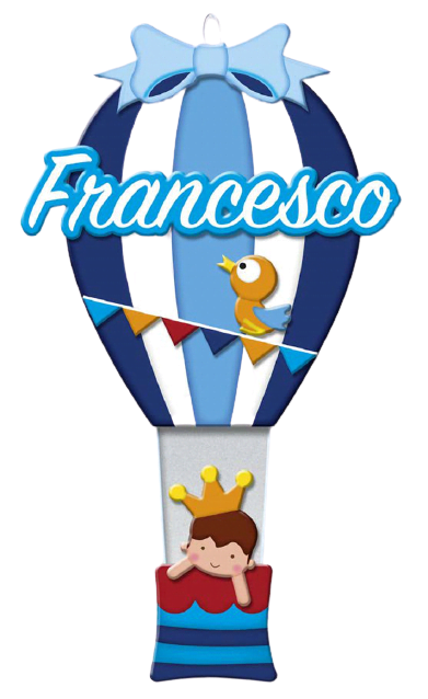 Fiocco nascita principe su mongolfiera