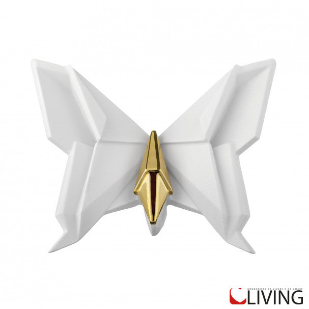 bomboniera farfalla origami bianca e oro