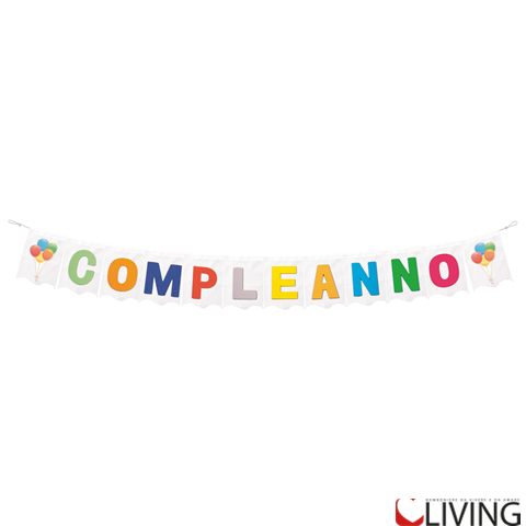 addobbo festone compleanno colorato da appendere