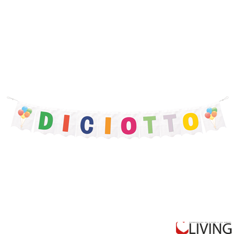 addobbo festone 18 anni colorato da appendere