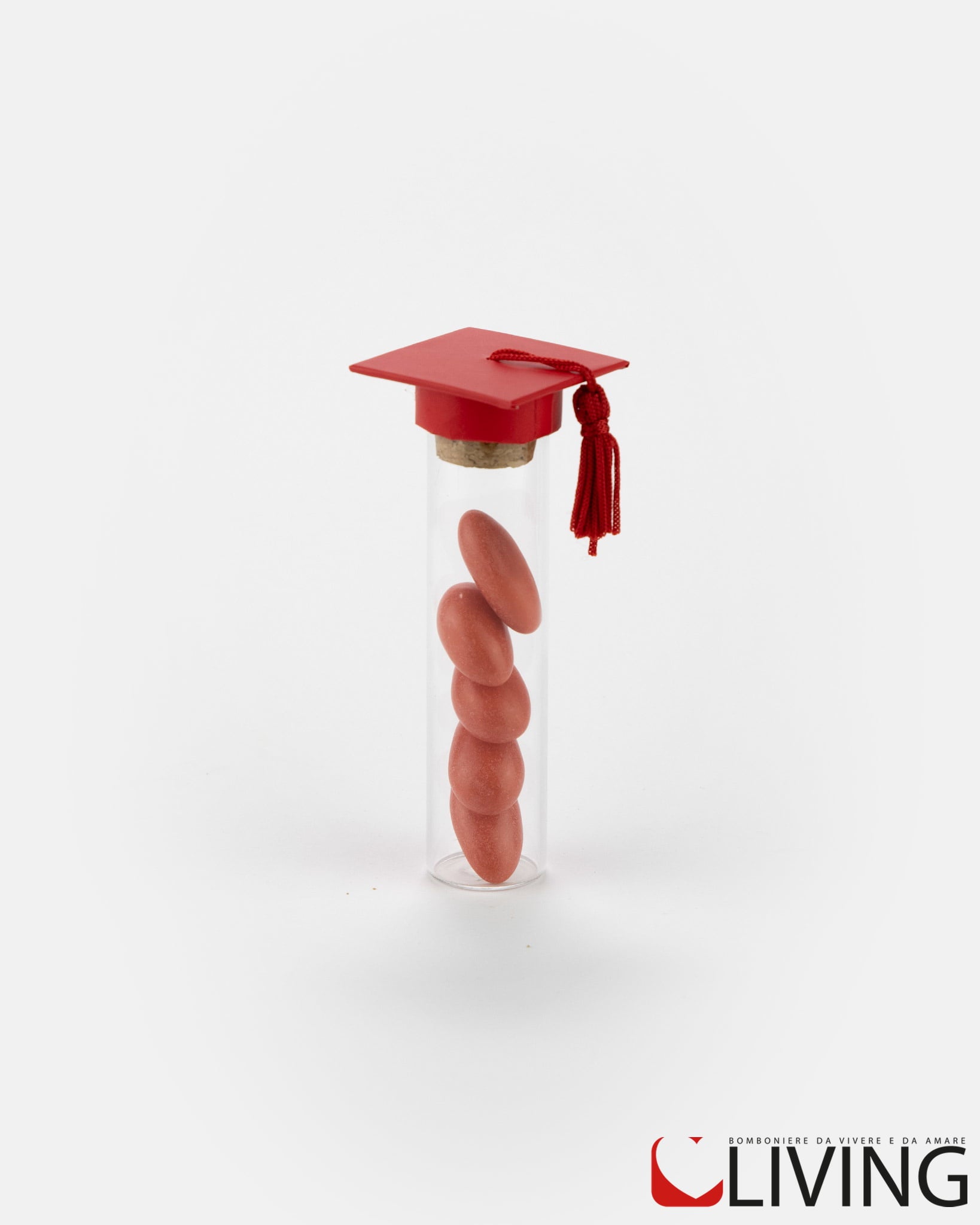 Bomboniera laurea fialetta tocco rosso