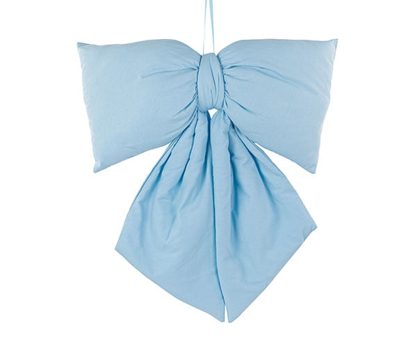 Addobbo nascita fiocco azzurro con imbottitura