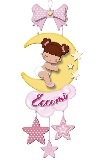Fiocco nascita bimba sulla luna