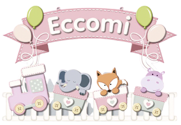 Fiocco nascita trenino rosa