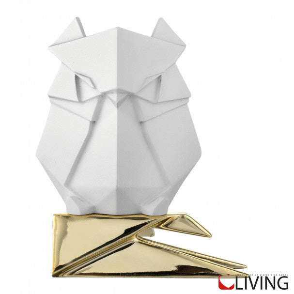 bomboniera gufetto origami bianca e oro