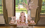 Addobbo compleanno numero 1 in legno rosa