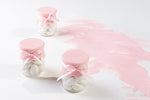 Bomboniera barattolo con coperchio in silicone rosa