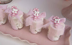 Bomboniera candy stick rosa con magnete