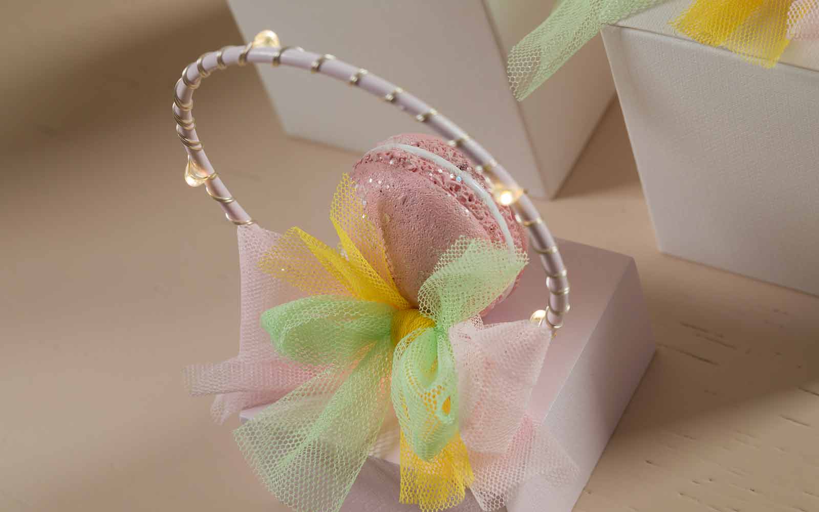 Addobbo Cerchio rosa con luce a led