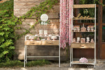 Cerchio oro con rose bianche