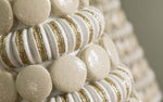 Cono macarons bianchi e oro