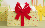 Addobbo compleanno Set 3 pezzi contenitori con fiocco in legno