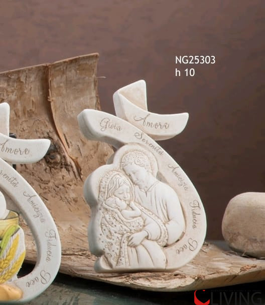 bomboniera croce stilizzata sacra famiglia linea jesus