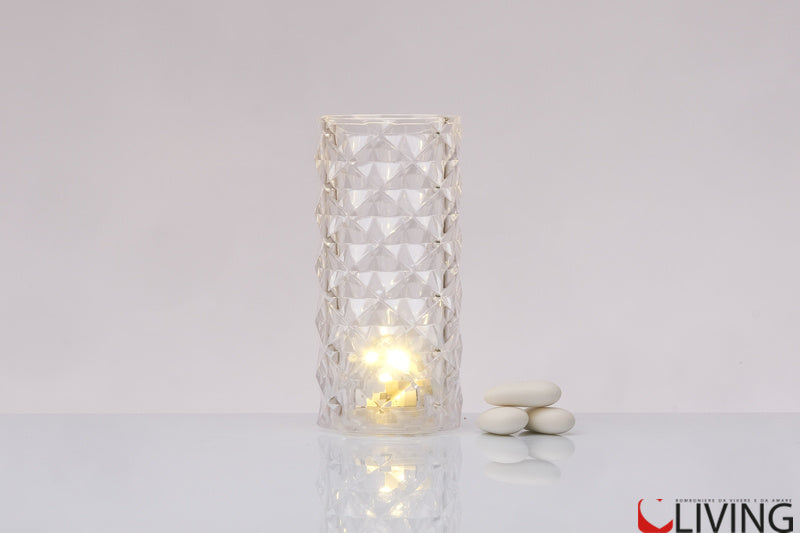 bomboniera lampada con porta oggetti luce a led