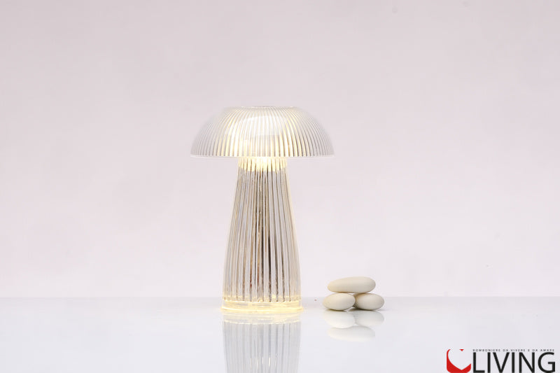 bomboniera lampada fungo con porta oggetti luce a led
