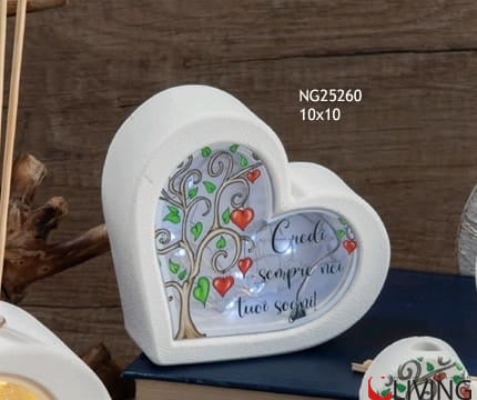 bomboniera cuore led con albero della vita