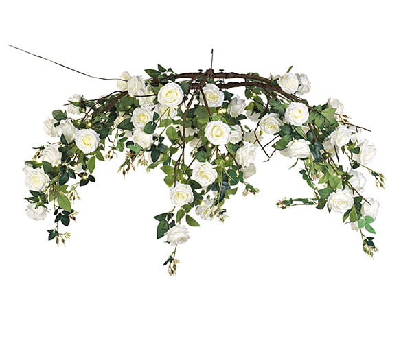 Addobbo matrimonio lampada rose con 144 luci a led