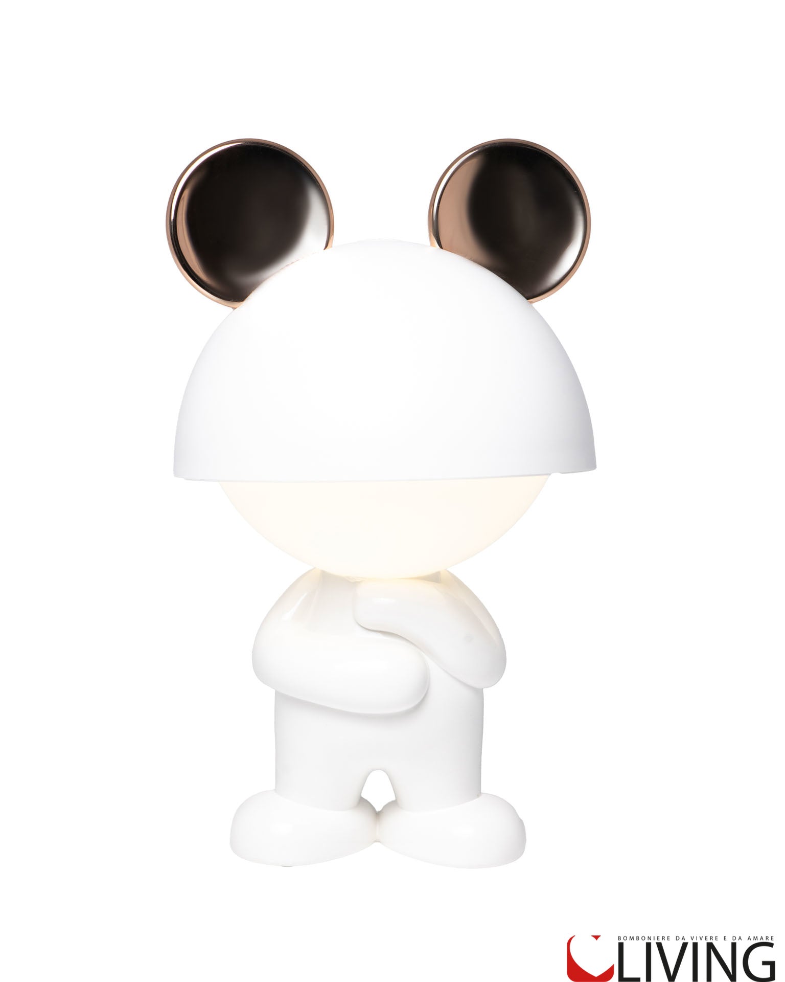 bomboniera lampada topo bianco luce led