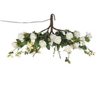 Addobbo matrimonio lampadario rose  con 48 luci a led