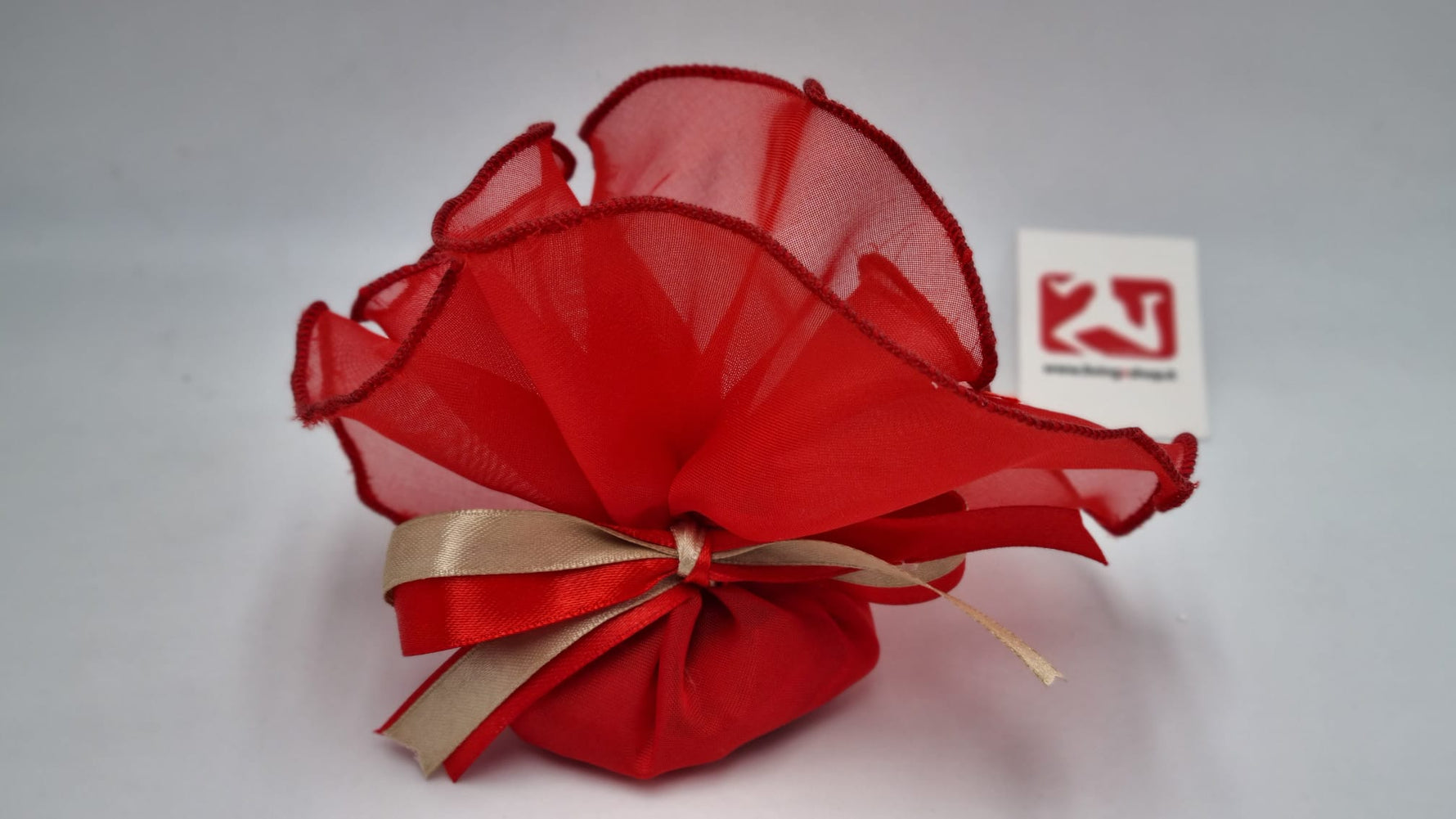 Sacchetto Laurea rotondo in georgette  rosso