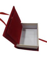 Bomboniera laurea libro portaconfetti in velluto rosso