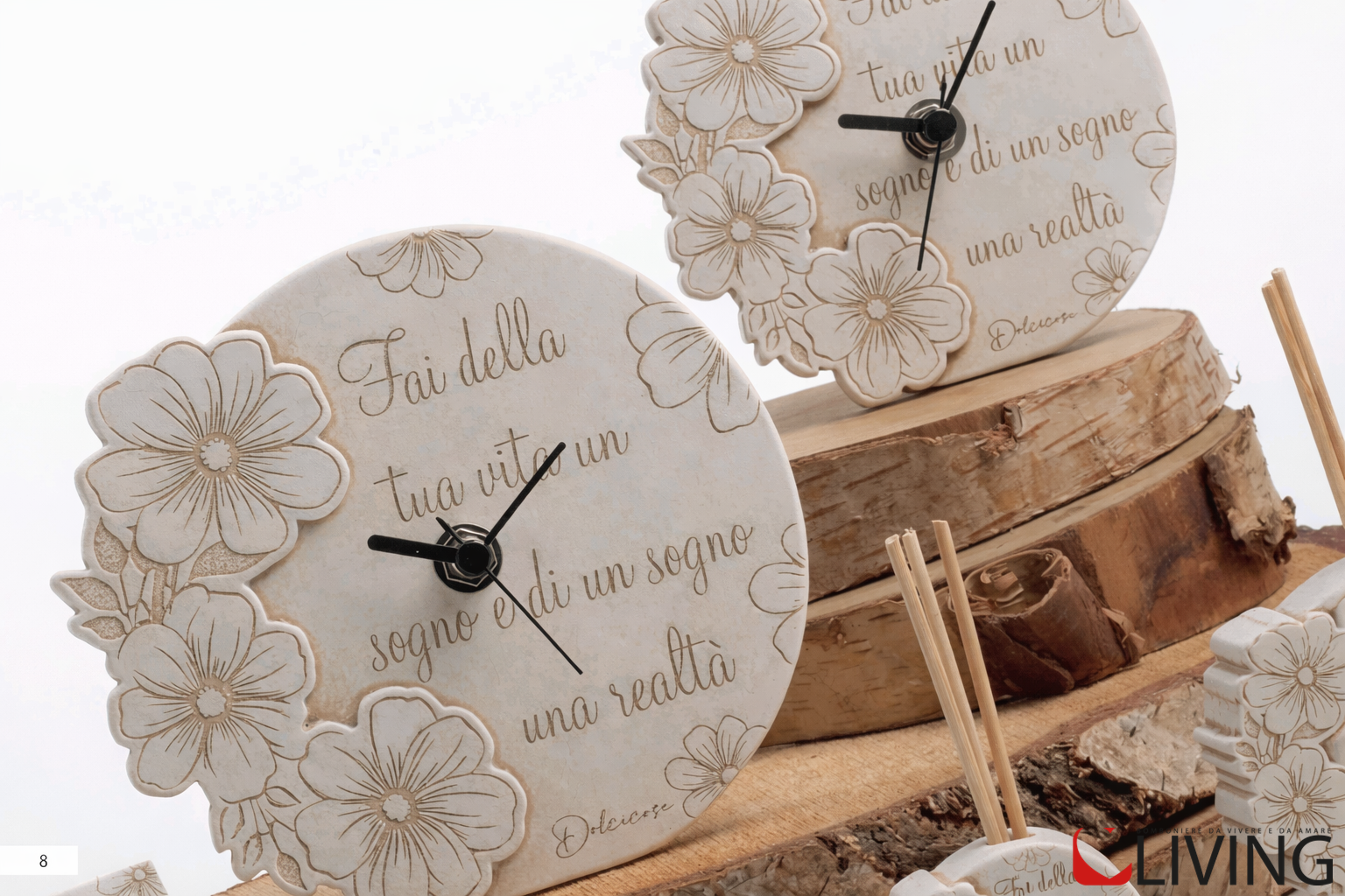 bomboniera orologio polvere di marmo di carrara linea longevia