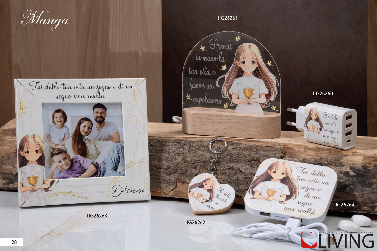 bomboniera lampada stampa bimbo comunione in plex base legno
