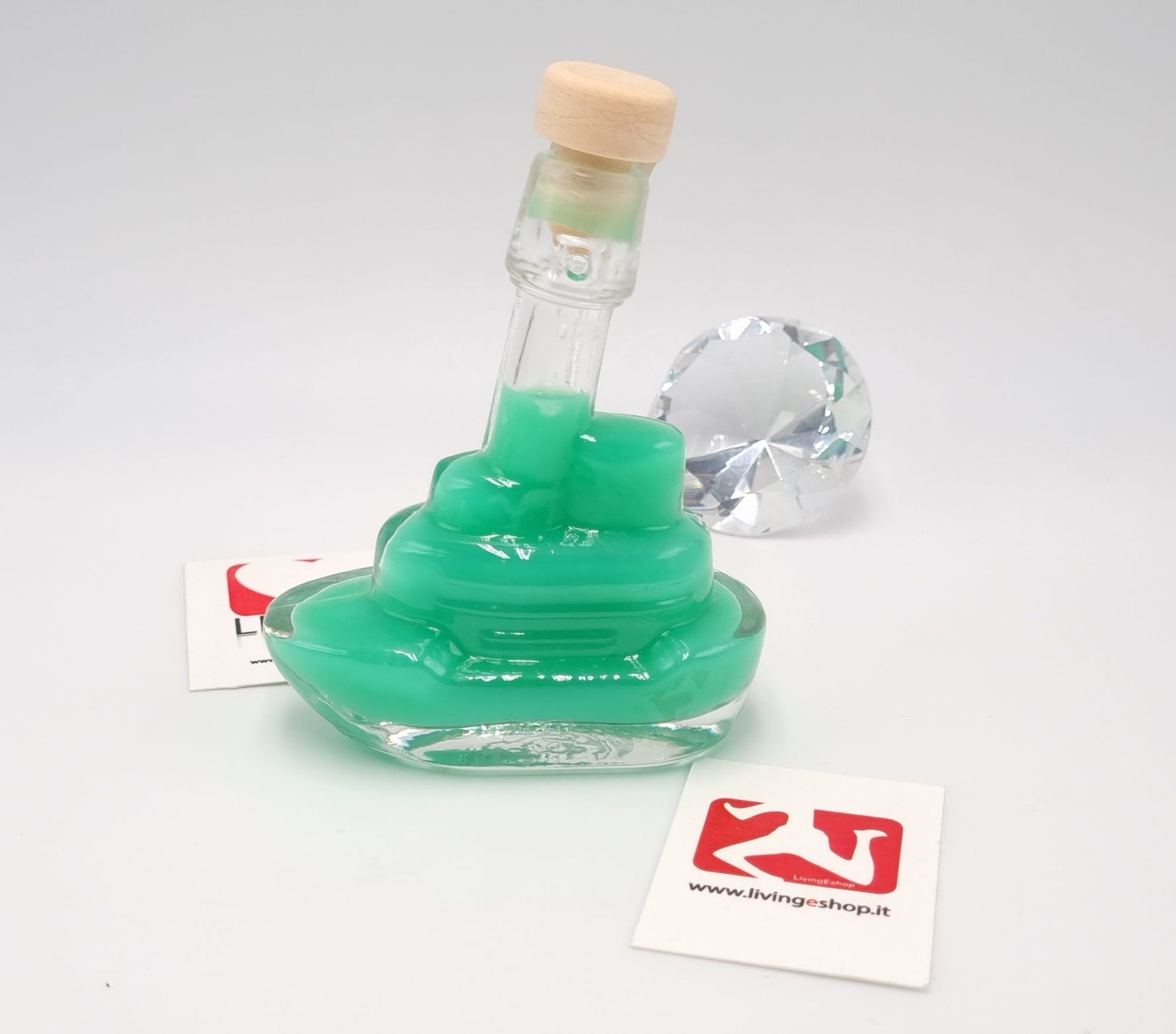 Bomboniera bottiglia liquore crema menta