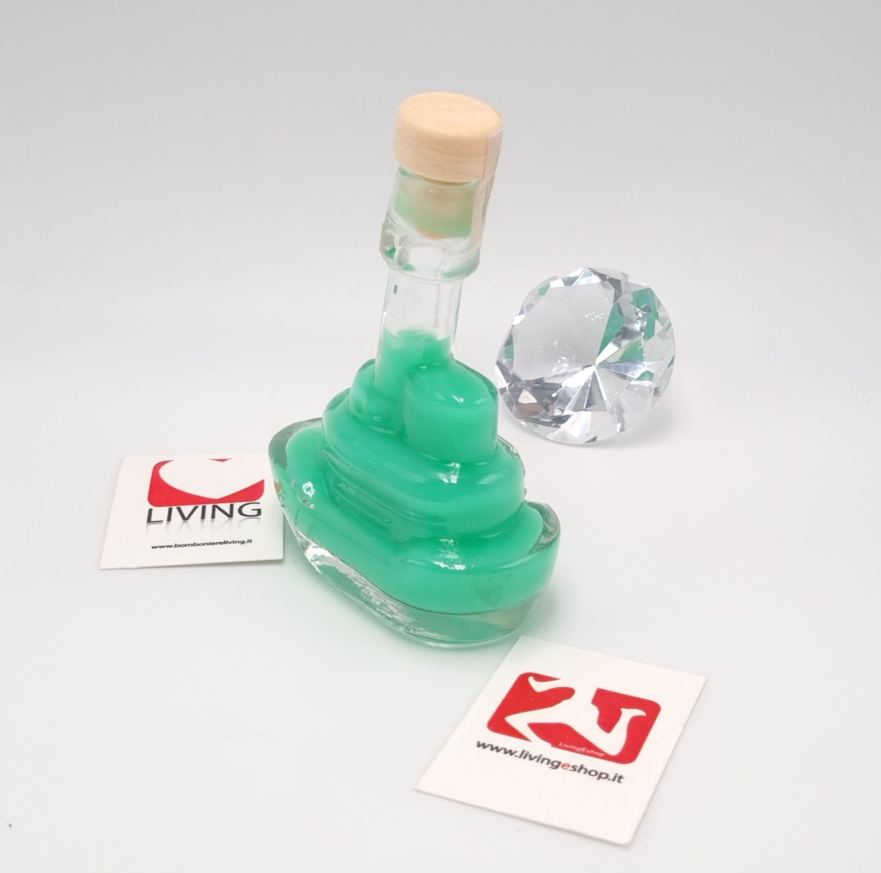 Bomboniera bottiglia liquore crema menta