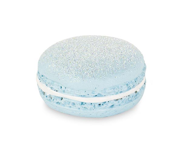 Macaron glitter azzurro con magnete