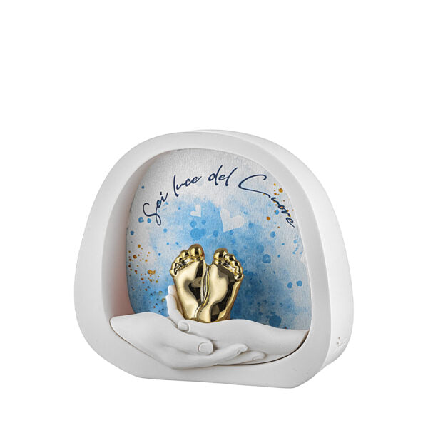 lampada LED mani con piedini oro in marmorino