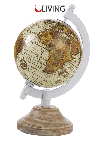 Bomboniera mappamondo globo terrestre avorio