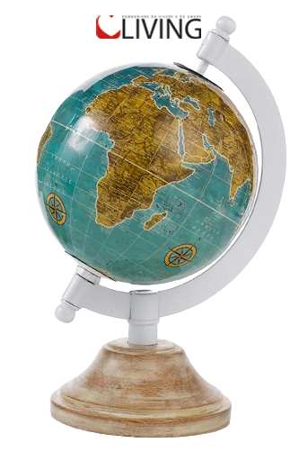 Bomboniera mappamondo globo colore turchese