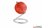 bomboniera mappamondo rosso con base in metallo