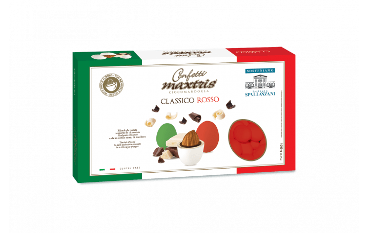 Mandorla tostata ricoperta da cioccolato fondente e bianco e da un sottile strato di zucchero.