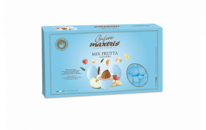 Mandorla tostata ricoperta da cioccolato bianco ai gusti assortiti di frutta (amarena