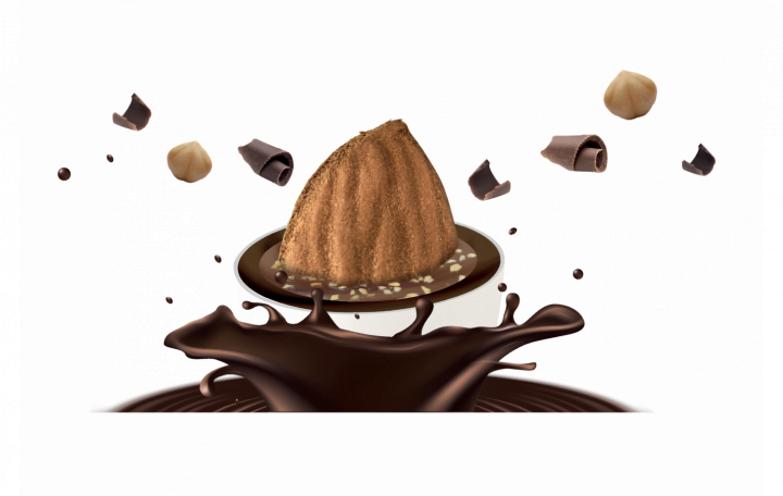 cioccolato fondente e da un sottile strato di zucchero.