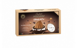 Mandorla tostata ricoperta da cioccolato al latte e alle nocciole gianduia con granella di nocciole