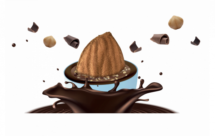 cioccolato fondente e da un sottile strato di zucchero.