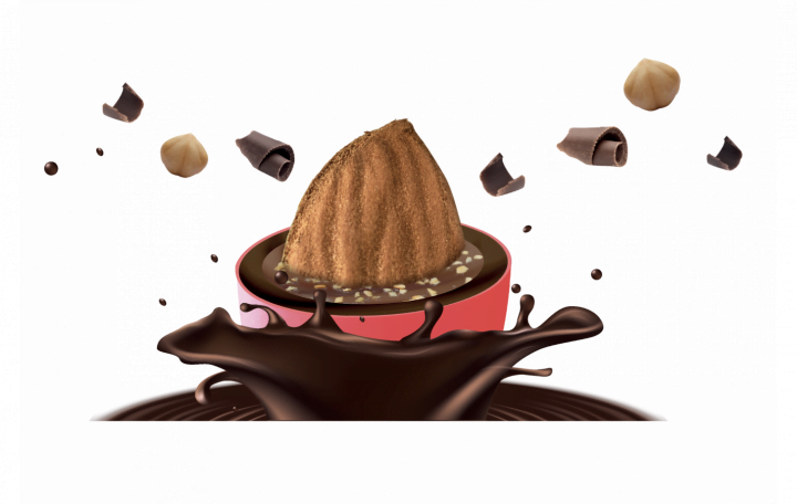 cioccolato fondente e da un sottile strato di zucchero.
